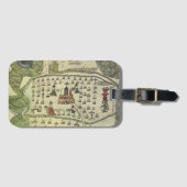 モンテスマアステカの帝国アンティーク世界地図1577 ラゲッジタグ (正面横)