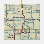 モンテスマIAヴィンテージの地図 セラミックオーナメント (裏面)