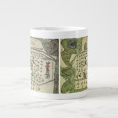 モンテズーマのAztec帝国、古地図、1577 ジャンボコーヒーマグカップ (正面)