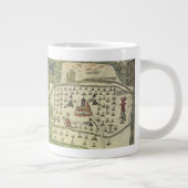 モンテズーマのAztec帝国、古地図、1577 ジャンボコーヒーマグカップ (右)