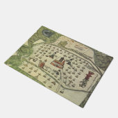 モンテズーマのAztec帝国、1577年の古地図 ドアマット (アングル)