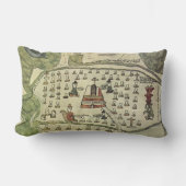 モンテズーマのAztec帝国、1577年の古地図 ランバークッション (正面)