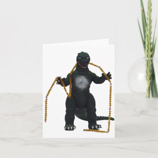 モンテッサウルス&百チェーンノートカード カード (正面)