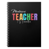 モンテッソーリ先生カラフルパーソナライズされた ノートブック (正面)