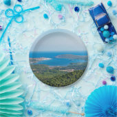 モンテトロ山頂からのメノルカの空中眺め ペーパープレート (パーティー)