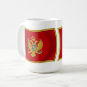モンテネグロの国旗マグ コーヒーマグカップ (正面左)