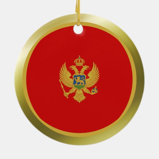 モンテネグロの旗のオーナメント セラミックオーナメント (裏面)