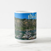 モンテネグロの美しいコトル湾への旅 コーヒーマグカップ (中央)
