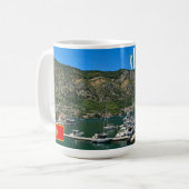 モンテネグロの美しいコトル湾への旅 コーヒーマグカップ (正面左)