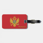 モンテネグロの荷物タグ、愛国国旗 ラゲッジタグ (裏面横)