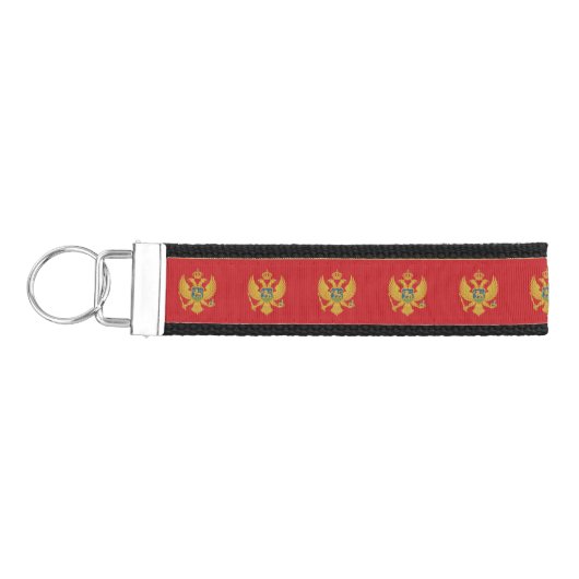 モンテネグロフラグとモンテネグロ手首キーチェーン リストバンドキーホルダー (鍵左)