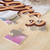 モンテネグロヴィンテージ飛行旅行ポスター ジグソーパズル (側面)