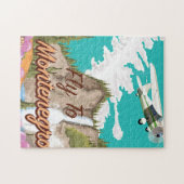 モンテネグロヴィンテージ飛行旅行ポスター ジグソーパズル (横)