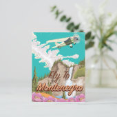 モンテネグロヴィンテージ飛行旅行ポスター ポストカード (スタンド正面)