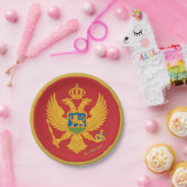 モンテネグロ国旗のプレート、パーティー、スポーツ、モンテネグロ ペーパープレート (パーティー)