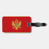 モンテネグロ国旗のラゲッジタグ付き/レザーストラップ ラゲッジタグ (裏面横)