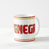モンテネグロ国旗の愛国心 コーヒーマグカップ (正面右)