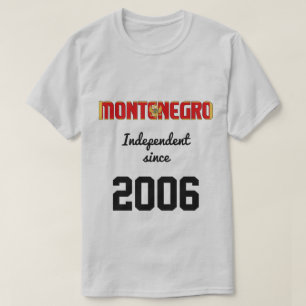 モンテネグロ国旗の独立性お祝い Tシャツ