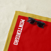 モンテネグロ国旗の素晴らしい愛国心 ビーチタオル (インサイチュ)