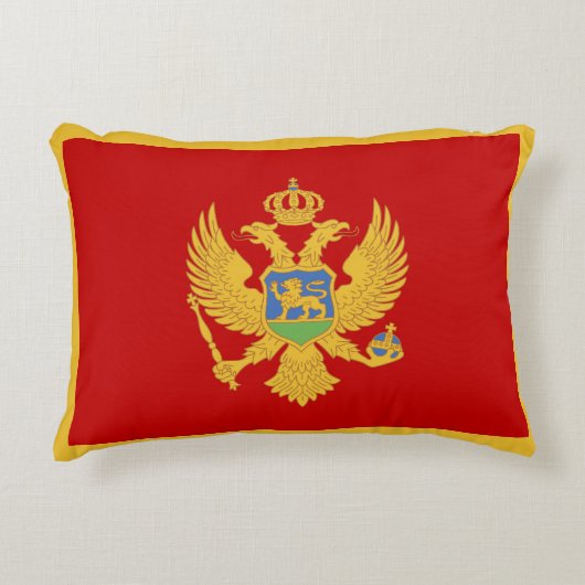 モンテネグロ国旗 アクセントクッション (正面)