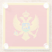 モンテネグロ国旗 ガラスコースター (裏面)