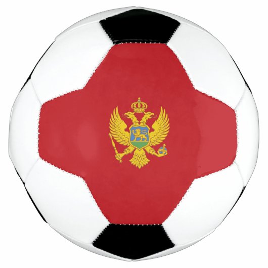 モンテネグロ国旗 サッカーボール (正面)