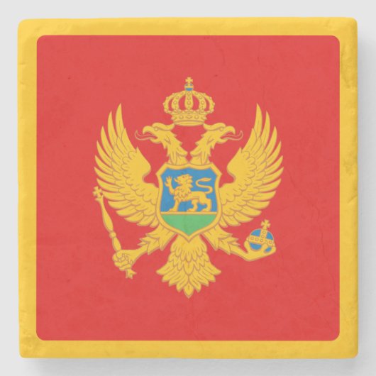 モンテネグロ国旗 ストーンコースター (正面)