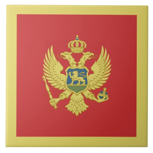 モンテネグロ国旗 タイル (正面)