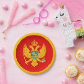 モンテネグロ国旗 ペーパープレート (パーティー)