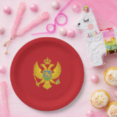 モンテネグロ国旗 ペーパープレート (パーティー)