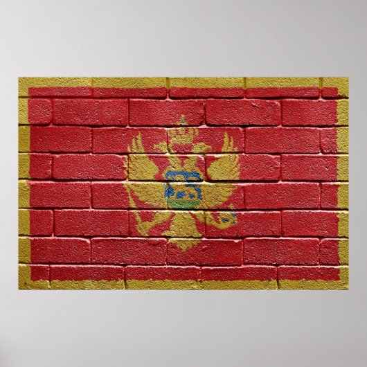 モンテネグロ国旗 ポスター (正面)