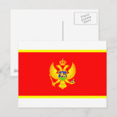 モンテネグロ国旗 ポストカード (正面/裏面)