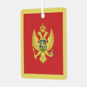 モンテネグロ国旗 メタルオーナメント (正面左)