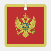 モンテネグロ国旗 メタルオーナメント (裏面)