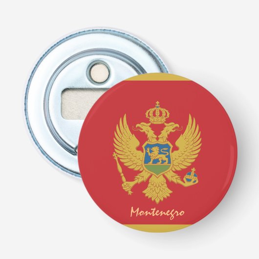 モンテネグロ国旗&モンテネグロパーティー/スポーツドリンク 栓抜き (正面)