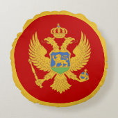 モンテネグロ国旗 ラウンドクッション (正面)