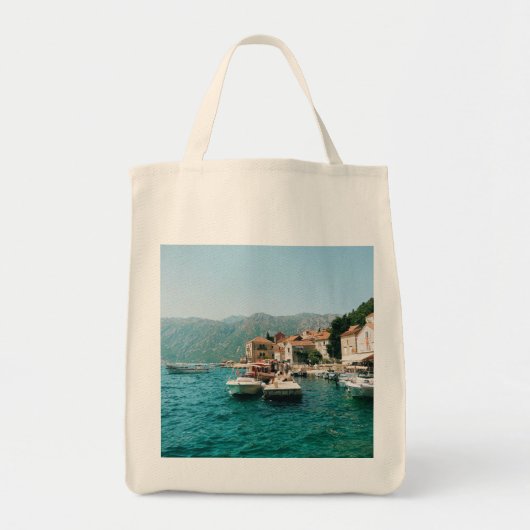 モンテネグロ・ペラスト沿岸の町 トートバッグ (正面)