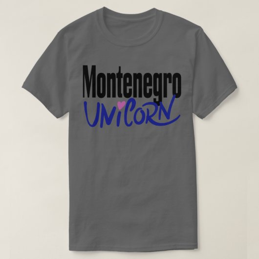 モンテネグロ・ユニコーン Tシャツ (デザイン正面)