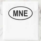 モンテネグロ「MNE」 楕円形シール (バッグ)