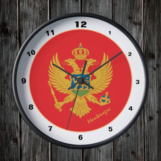 モンテネモダングロ国旗、モンテネグロホームデザイン ラウンド壁時計