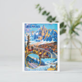 モンテバー鉄道、フランス、橋の上を列車 ポストカード (スタンド正面)