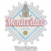 モンテビデオシティウルグアイPalacio Salvoお土産 シール (正面)