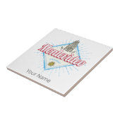 モンテビデオシティウルグアイPalacio Salvoお土産 タイル (側面)