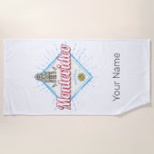 モンテビデオシティウルグアイPalacio Salvoお土産 ビーチタオル (正面)