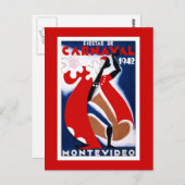 "モンテビデオ"のヴィンテージ旅行ポスター ポストカード (正面/裏面)
