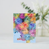 モンテビデオ・ウルグアイの地図 ポストカード (スタンド正面)