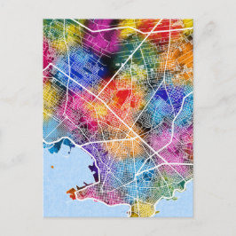 モンテビデオ・ウルグアイの地図 ポストカード