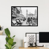 モンテビデオ、ウルグアイ通りシーン1906 ポスター (ホームオフィス)