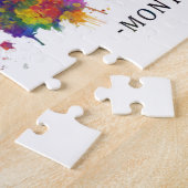 モンテビデオ・ウルグアイ・スカイライン ジグソーパズル (側面)