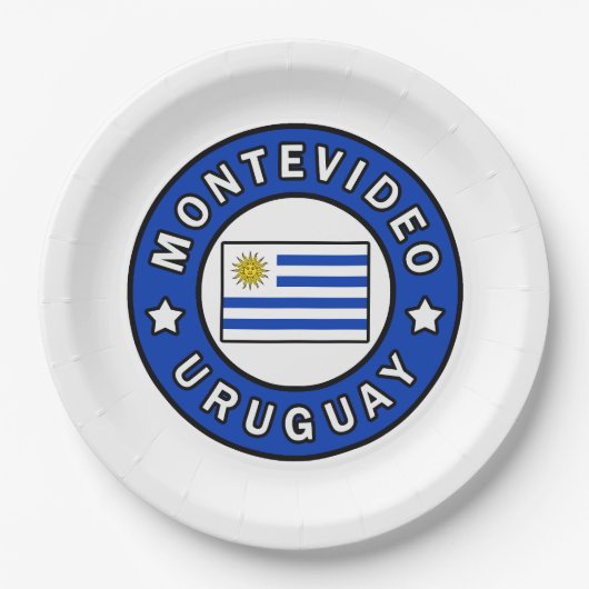 モンテビデオ・ウルグアイ ペーパープレート (正面)